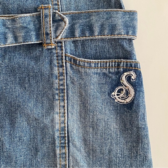 Skechers Vintage 00's y2k Long Sleeves Denim Jean Dress Girl's Size 6 - Picture 6 of 16